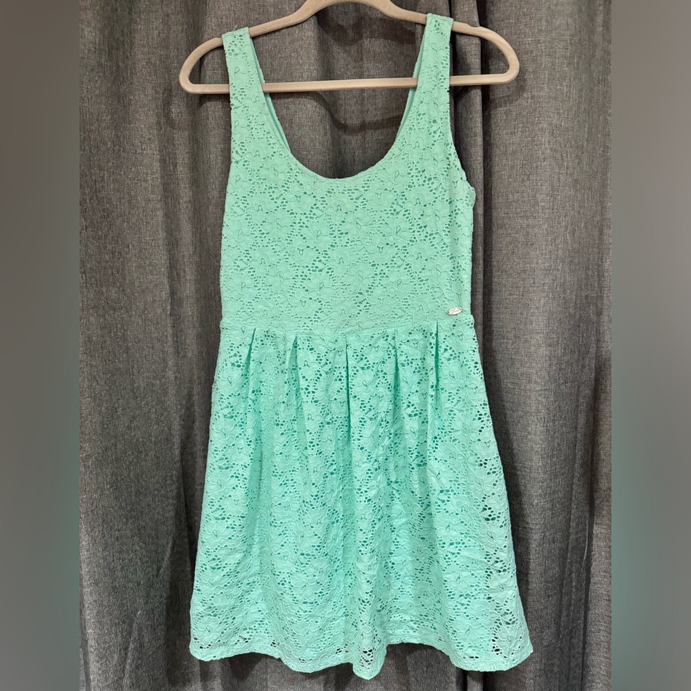 Sea foam eyelet   dress